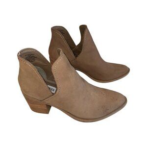 Steve Madden Tan Suede Petra Ankle Boots